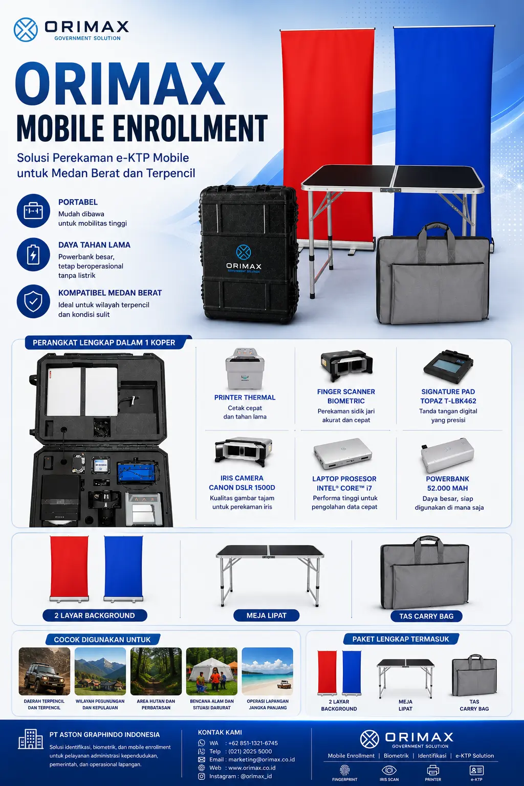 Orimax Mobile Enrollment — Koper e-KTP Portabel