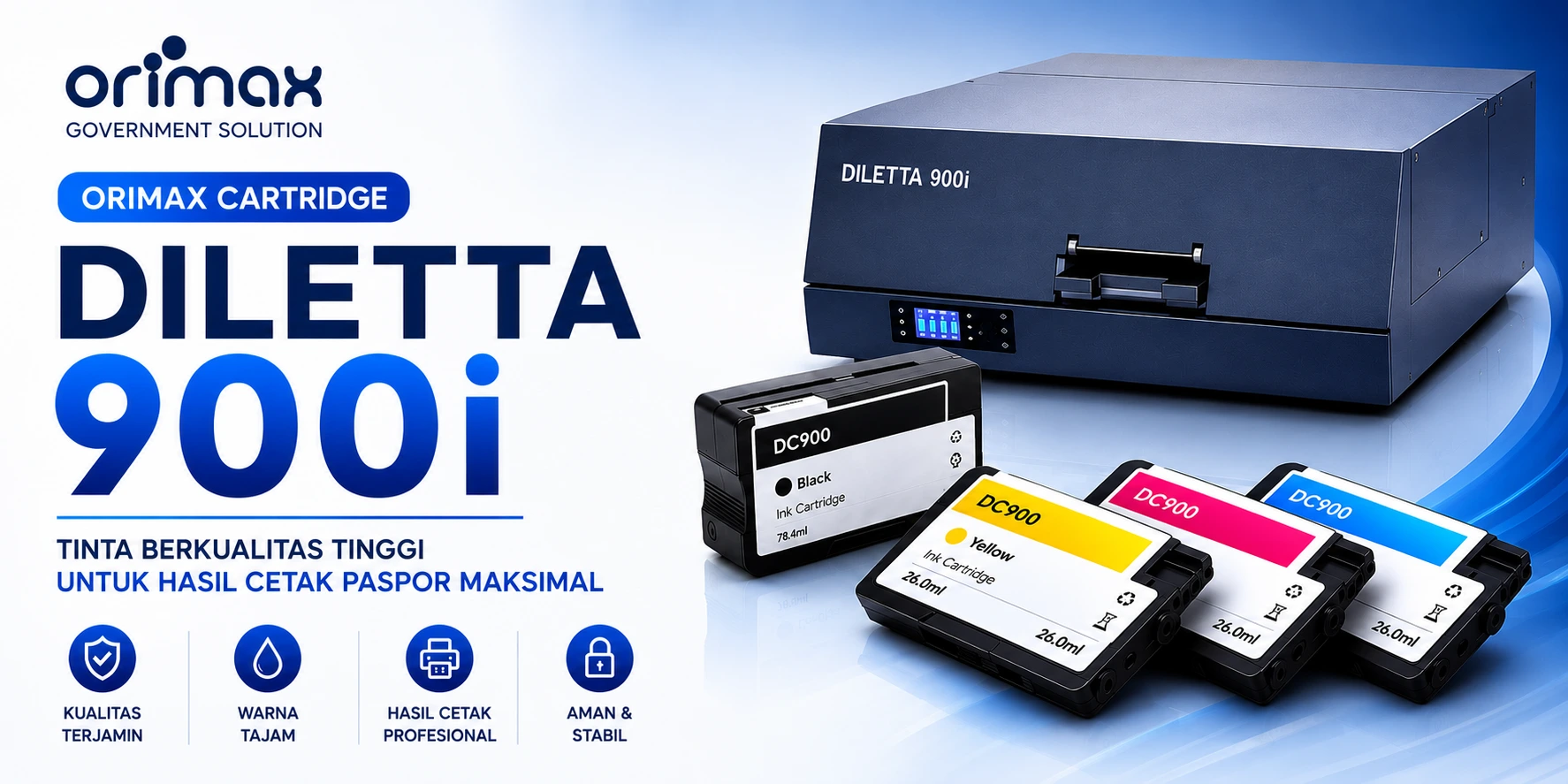 ORIMAX Cartridge Tinta Diletta 900i